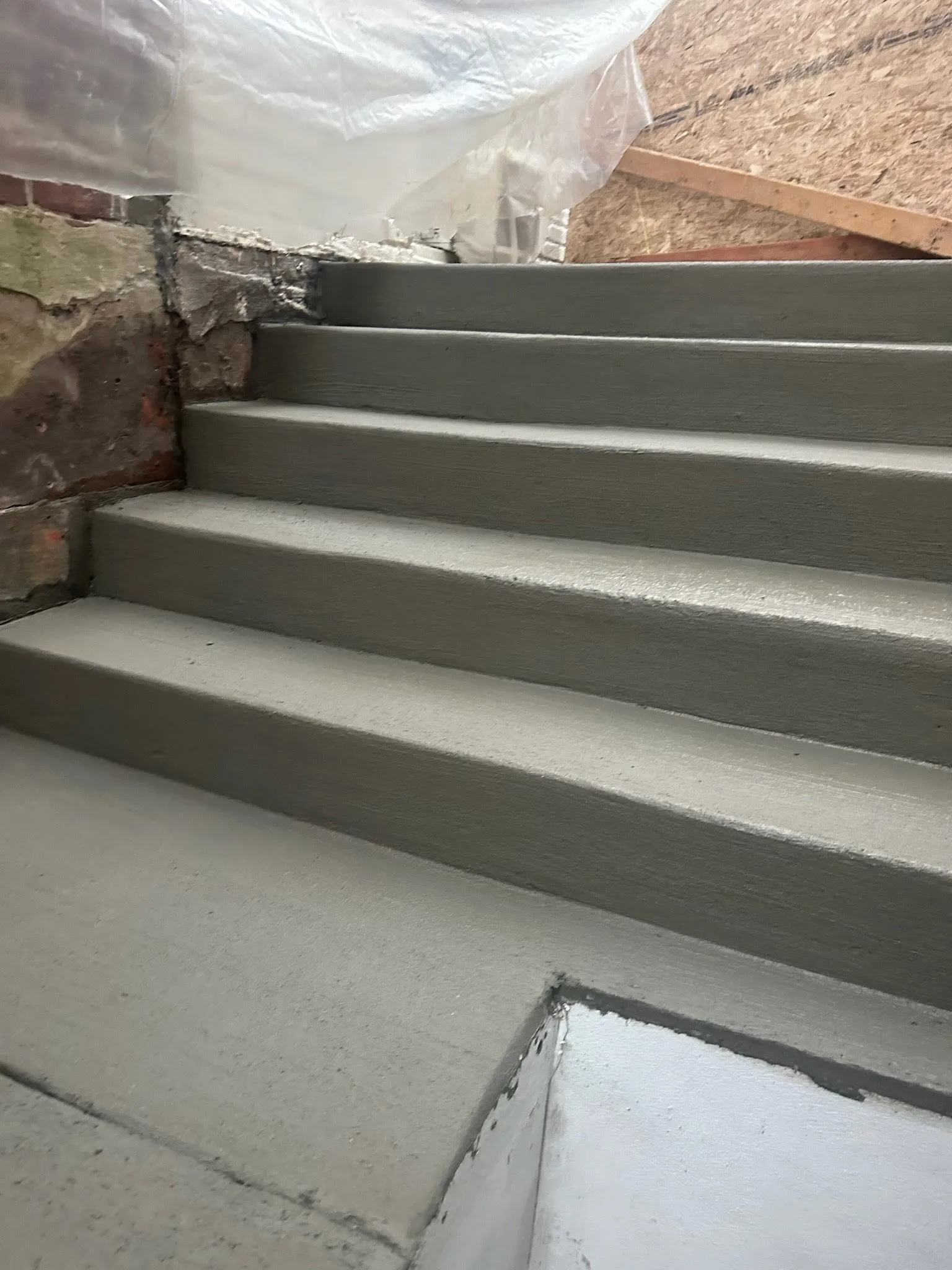 Concrete entry steps installed by Actaeon